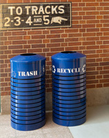 Cambridge Trash Receptacles w/ custom signage