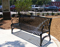 CityView Bench CV1-1010 w/ plaque