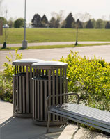 NewCastle Receptacles and WestPort Backless Benches