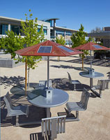 Mission College Solar Powered Umbrellas