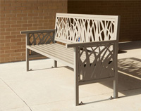 TallGrass Park Bench w/ Logo TG1-1000